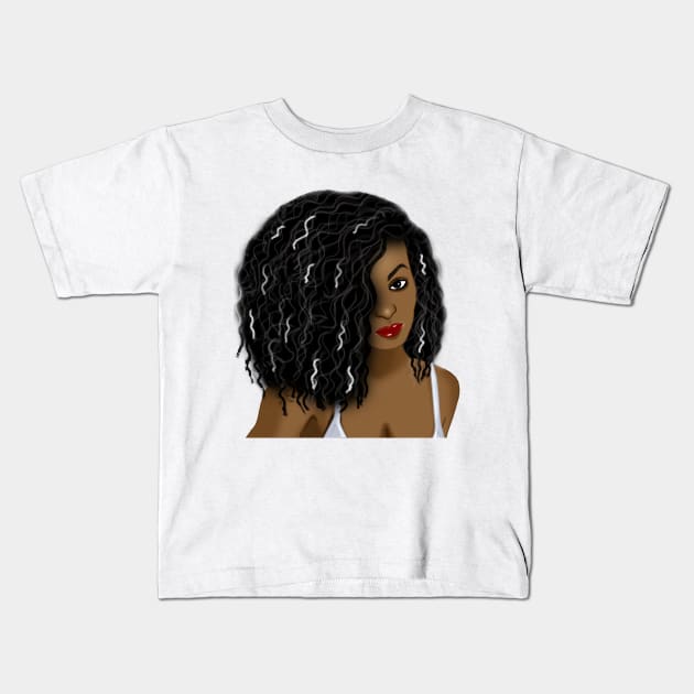 melanin queen Kids T-Shirt by Spinkly Creations 